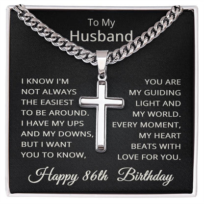 86th Birthday Gifts for Husband Happy 86th Birthday Necklace Jewelry 86 Years Old Birthday Gift