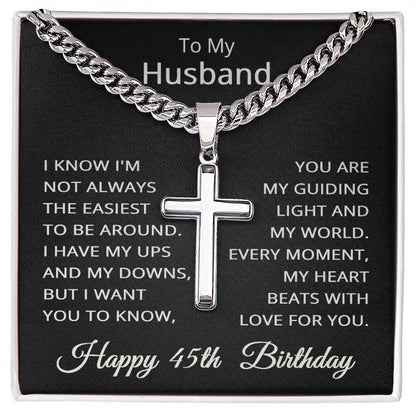 45th Birthday Gifts for Husband Happy 45th Birthday Necklace Jewelry 45 Years Old Birthday Gift