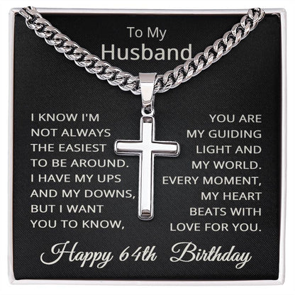 64th Birthday Gifts for Husband Happy 64th Birthday Necklace Jewelry 64 Years Old Birthday Gift