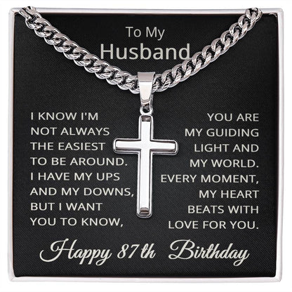 87th Birthday Gifts for Husband Happy 87th Birthday Necklace Jewelry 87 Years Old Birthday Gift