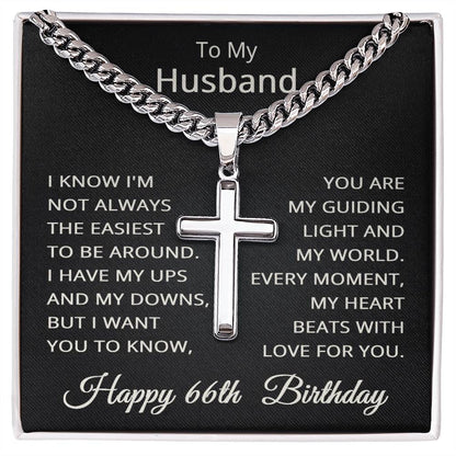 66th Birthday Gifts for Husband Happy 66th Birthday Necklace Jewelry 66 Years Old Birthday Gift