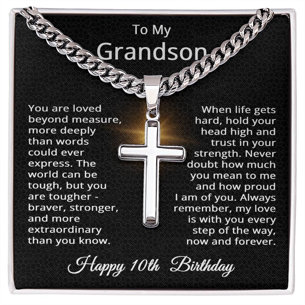 10th Birthday Gifts for Grandson Happy 10th Birthday Necklace Jewelry 10 Years Old Birthday Gift