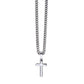 1st Anniversary Necklace for Husband 1 Year Anniversary Jewelry for Him Men Cuban Link Chain with Cross Pendant
