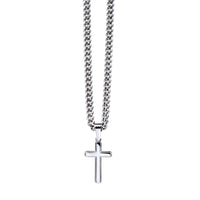 Load image into Gallery viewer, 10th Anniversary Necklace for Husband 10 Years Anniversary Jewelry for Him Men Cuban Link Chain with Cross Pendant
