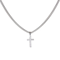 Load image into Gallery viewer, Husband Christmas Necklace for Husband To My Husband Merry Christmas Gift for Him Men Jewelry Cuban Link Chain with Cross Pendant
