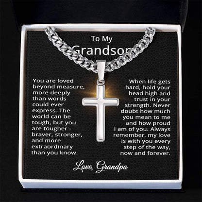 To My Grandson Necklace from Grandpa