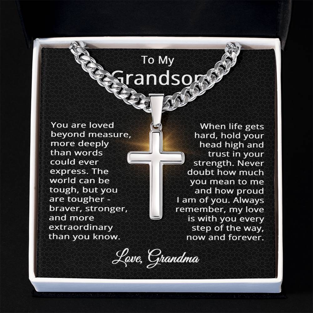 To My Grandson Necklace from Grandma