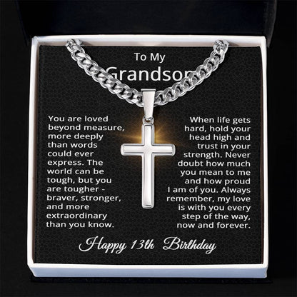 13th Birthday Gifts for Grandson Happy 13th Birthday Necklace Jewelry 13 Years Old Birthday Gift
