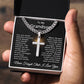 To My Grandson Cross Necklace from Grandparents