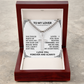 Cuban Link Cross Necklace for Him - "To My Lover" Card - Men's Adjustable Stainless Steel Cuban Chain with Cross