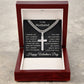 To My Husband Cross Necklace for Men with