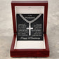 1st Anniversary Necklace for Husband 1 Year Anniversary Jewelry for Him Men Cuban Link Chain with Cross Pendant