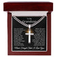 To My Grandson Cross Necklace from Grandparents