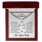 To My Husband Cross Necklace for Men with Cuban Link Chain