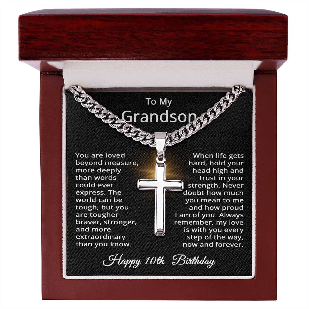 10th Birthday Gifts for Grandson Happy 10th Birthday Necklace Jewelry 10 Years Old Birthday Gift