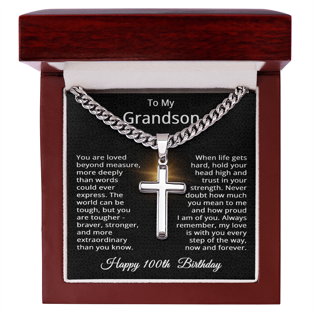 100th Birthday Gifts for Grandson Happy 100th Birthday Necklace Jewelry 100 Years Old Birthday Gift
