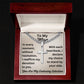 To My Man Necklace Valentine's Day Gifts for Him Husband Christmas Gifts for Him You Are My Enduring Selection Men Cross Necklace on Cuban Chain