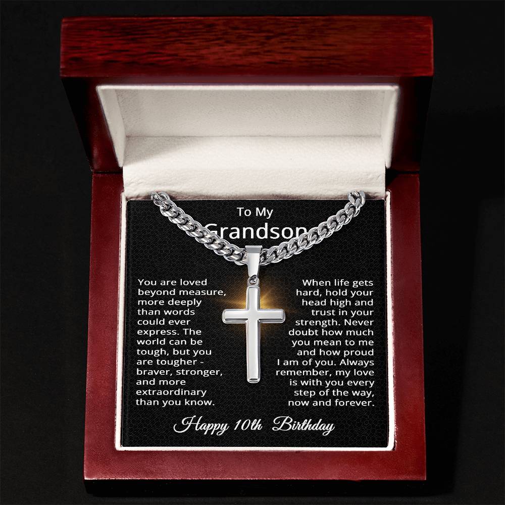 10th Birthday Gifts for Grandson Happy 10th Birthday Necklace Jewelry 10 Years Old Birthday Gift