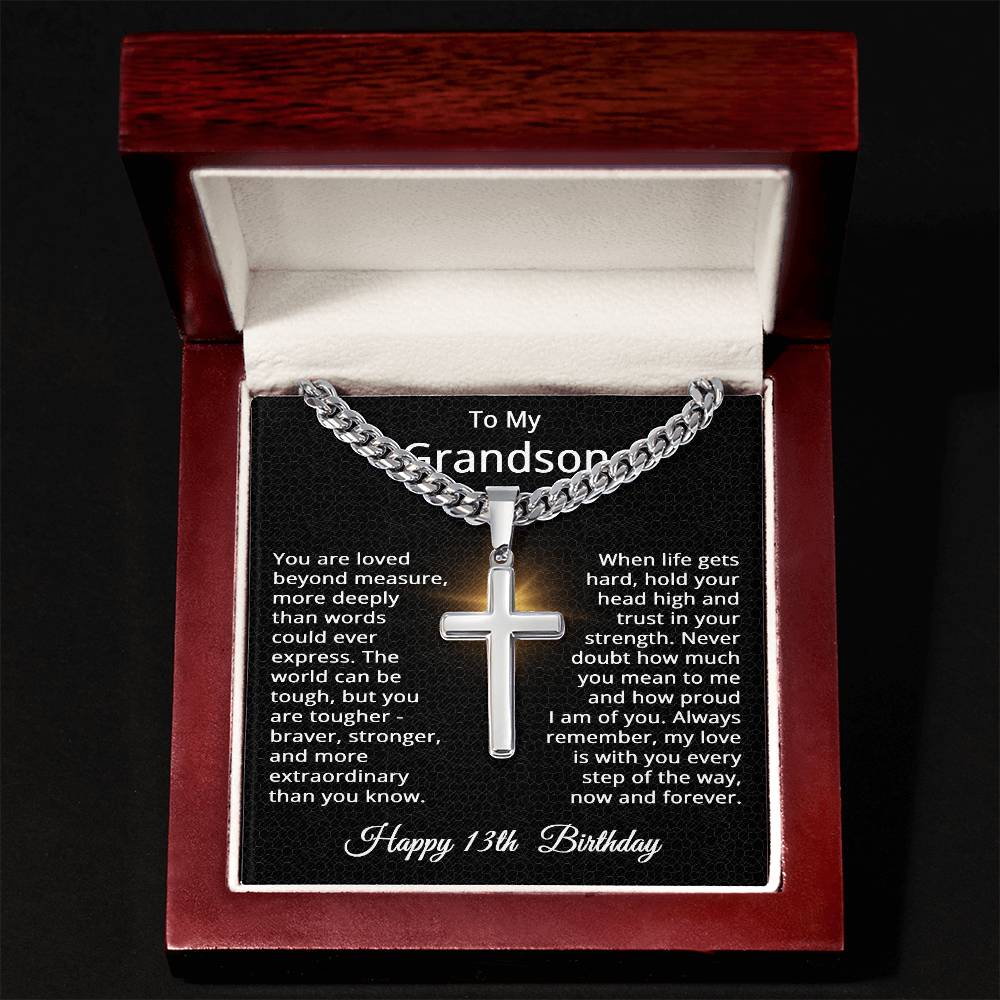 13th Birthday Gifts for Grandson Happy 13th Birthday Necklace Jewelry 13 Years Old Birthday Gift