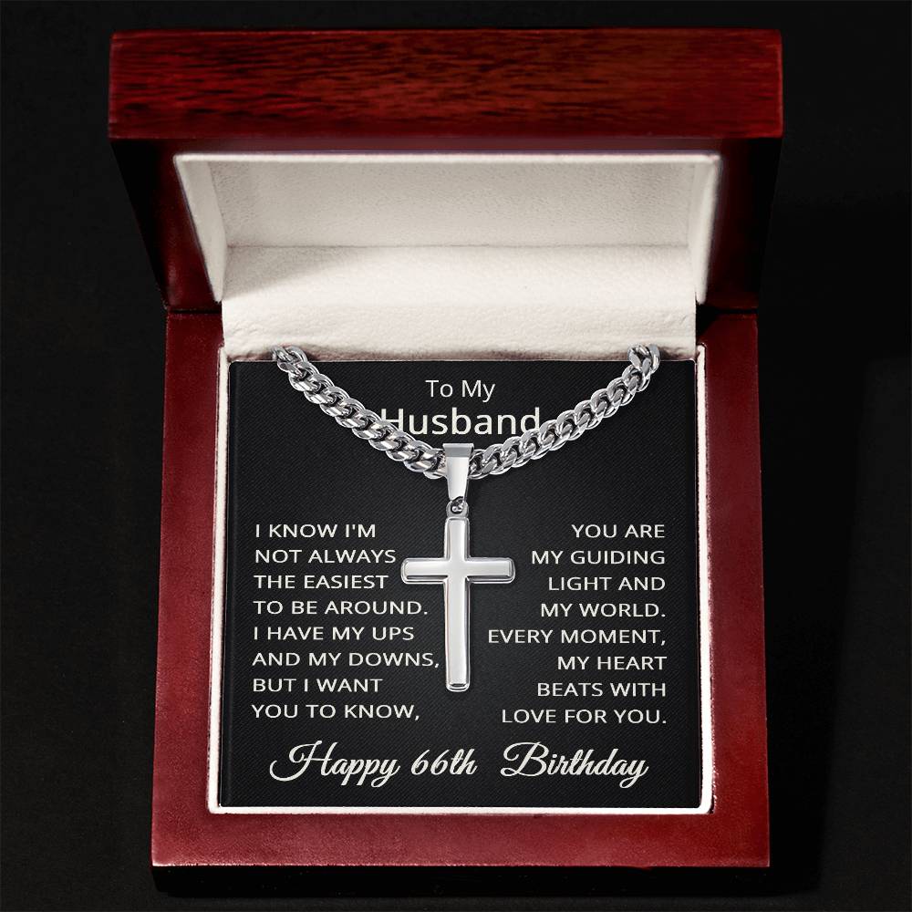 66th Birthday Gifts for Husband Happy 66th Birthday Necklace Jewelry 66 Years Old Birthday Gift