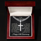 68th Anniversary Necklace for Husband 68 Years Anniversary Jewelry for Him Men Cuban Link Chain with Cross Pendant