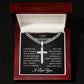 Husband I Love You Necklace for Husband To My Husband Gift for Him Men Jewelry Cuban Link Chain with Cross Pendant