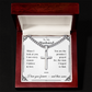 To My Husband Cross Necklace - Men's Adjustable Stainless Steel Cuban Link Chain Gift - - "Forever & Then Some" Husband Message Card