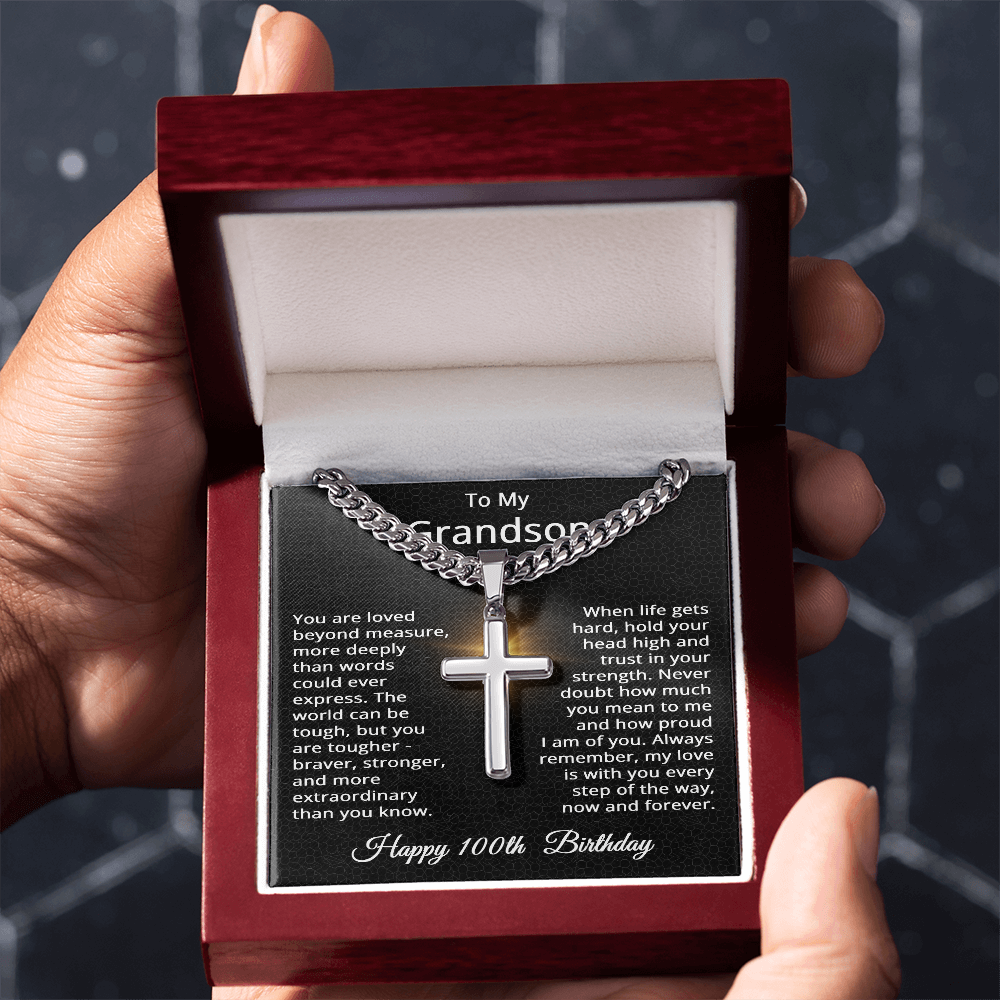 100th Birthday Gifts for Grandson Happy 100th Birthday Necklace Jewelry 100 Years Old Birthday Gift