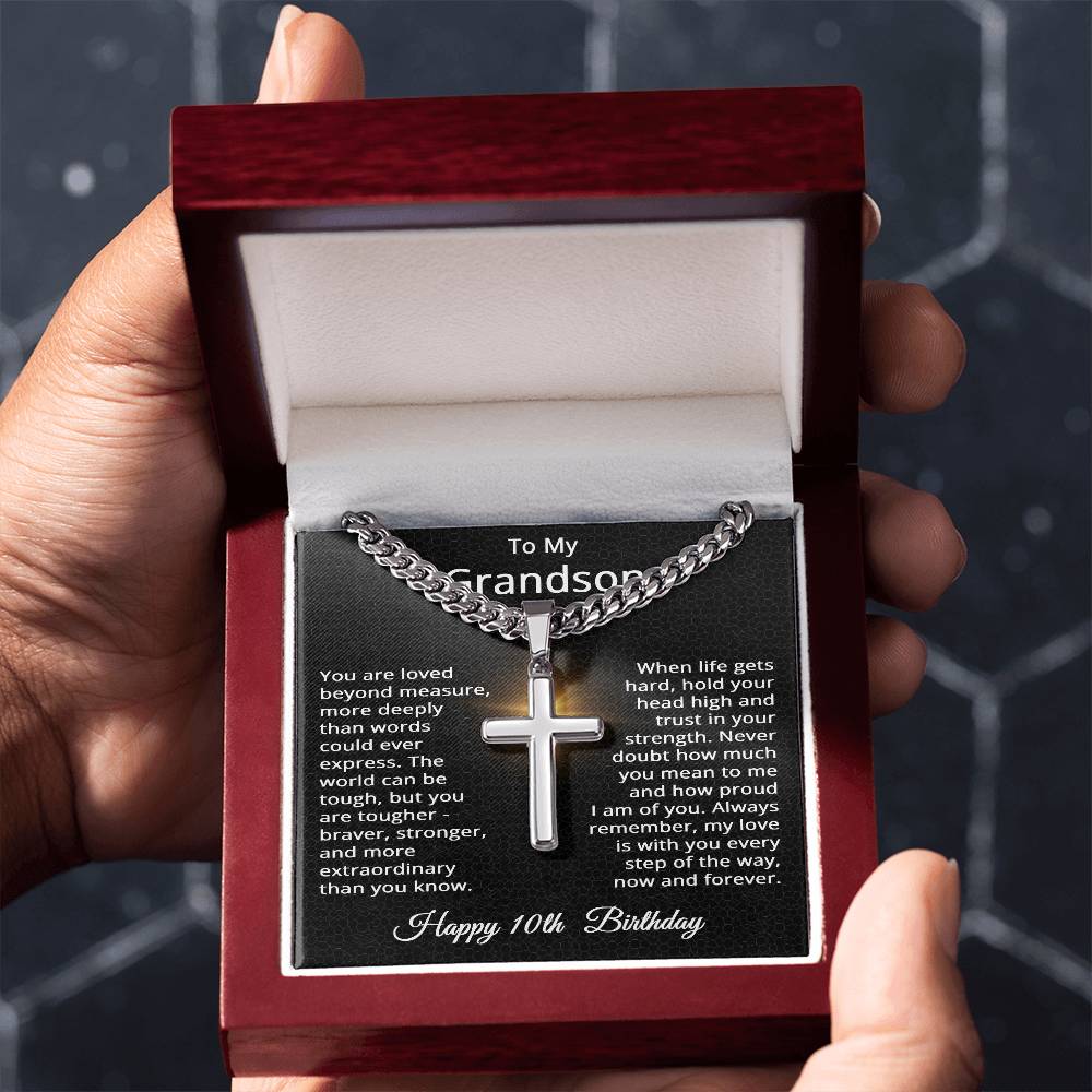 10th Birthday Gifts for Grandson Happy 10th Birthday Necklace Jewelry 10 Years Old Birthday Gift