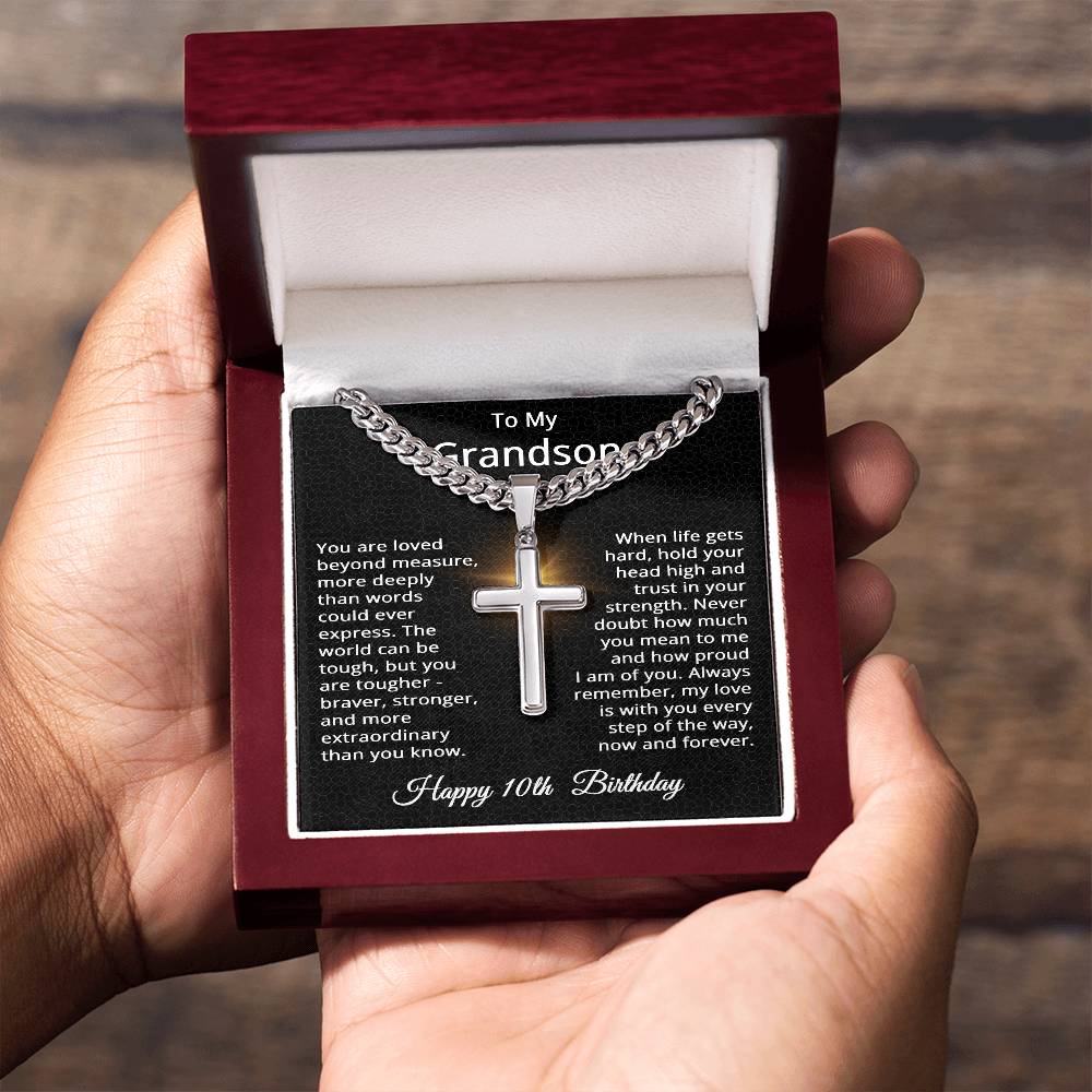 10th Birthday Gifts for Grandson Happy 10th Birthday Necklace Jewelry 10 Years Old Birthday Gift