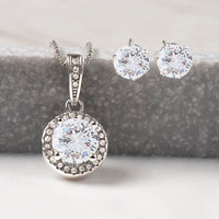 Load image into Gallery viewer, Granddaughter Necklace Set with Earrings Granddaughter Gifts from Grandma Graduation Gifts Birthday Wedding Christmas Keepsake from Grandpa Grandparents
