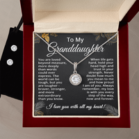 Load image into Gallery viewer, Granddaughter Necklace Set with Earrings Granddaughter Gifts from Grandma Graduation Gifts Birthday Wedding Christmas Keepsake from Grandpa Grandparents
