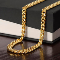 Load image into Gallery viewer, Cuban Link Chain for Men - 14k Gold or Polished Stainless Steel Necklace - Gift for Him Jewelry
