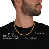 Load image into Gallery viewer, Cuban Link Chain for Men - 14k Gold or Polished Stainless Steel Necklace - Gift for Him Jewelry
