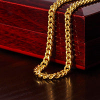 Load image into Gallery viewer, Cuban Link Chain for Men - 14k Gold or Polished Stainless Steel Necklace - Gift for Him Jewelry

