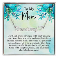 Load image into Gallery viewer, Custom Name Necklace for Mom with Message Card – Personalized Mom Necklace “To My Mom” Gift

