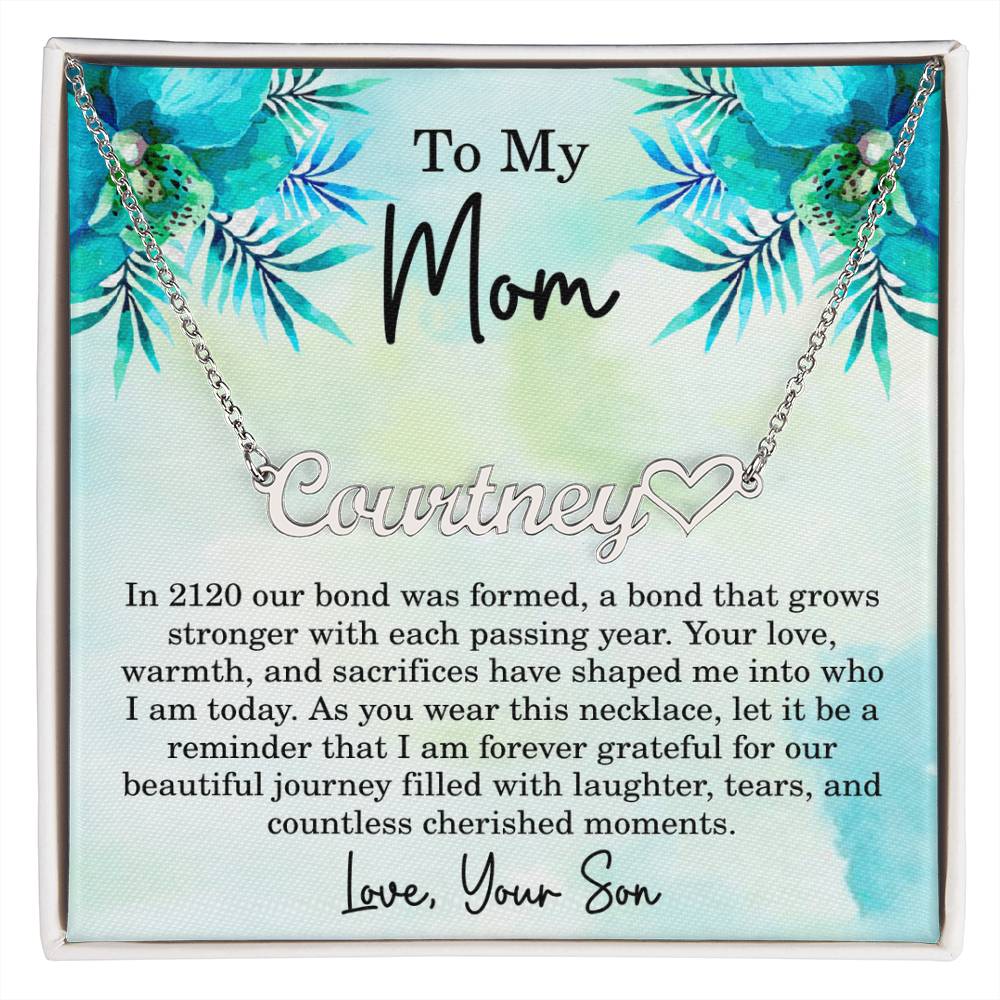 Mom Est 2120 Gift Ideas - Personalized Mothers Day Necklace - Custom Mom Jewelry - To My Mom Necklace from Son