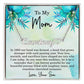 Mom Est 1900 Gift Ideas - Personalized Mothers Day Necklace - Custom Mom Jewelry - To My Mom Necklace from Son