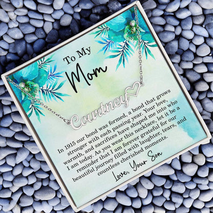 Mom Est 1915 Gift Ideas - Personalized Mothers Day Necklace - Custom Mom Jewelry - To My Mom Necklace from Son