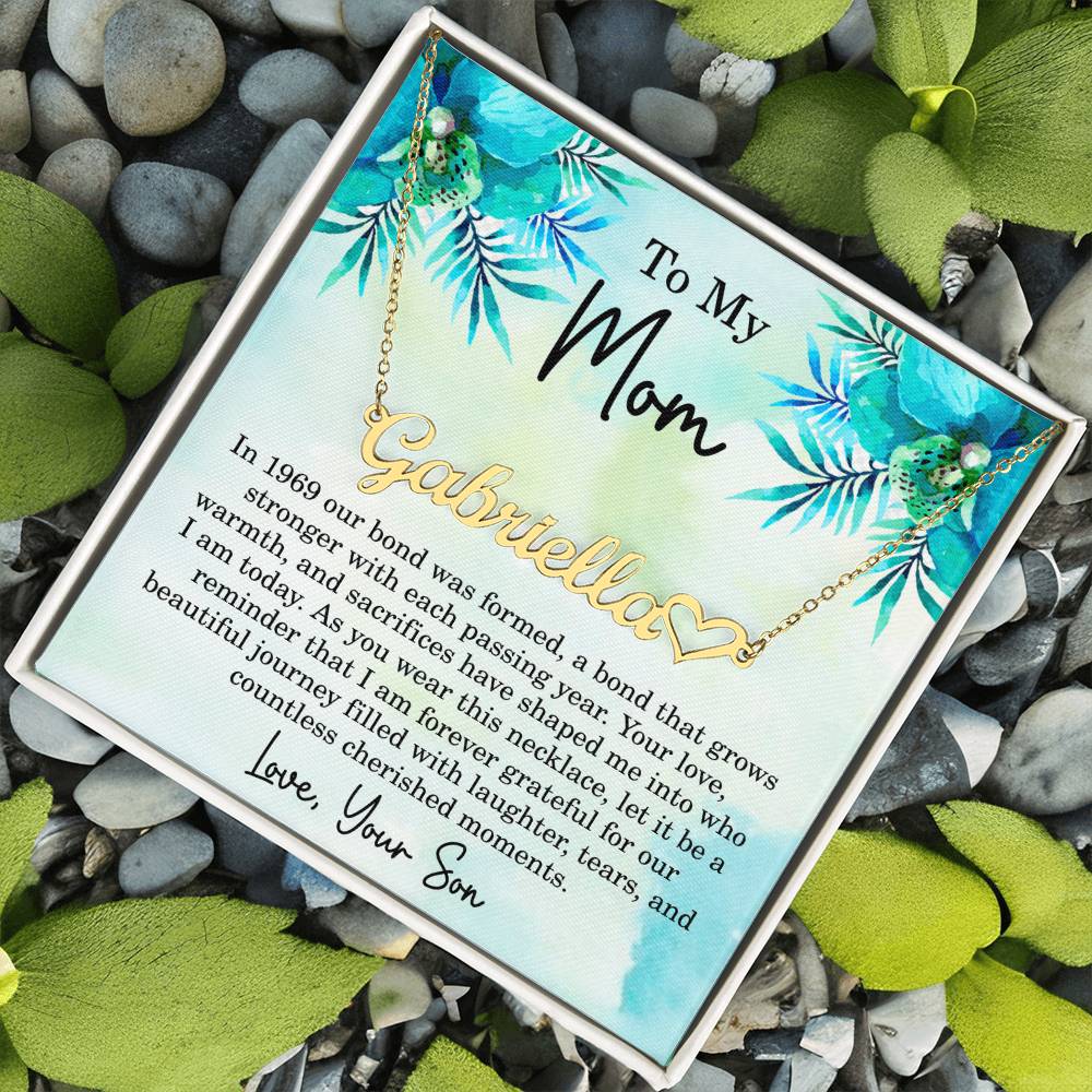 Mom Est 1969 Gift Ideas - Personalized Mothers Day Necklace - Custom Mom Jewelry - To My Mom Necklace from Son
