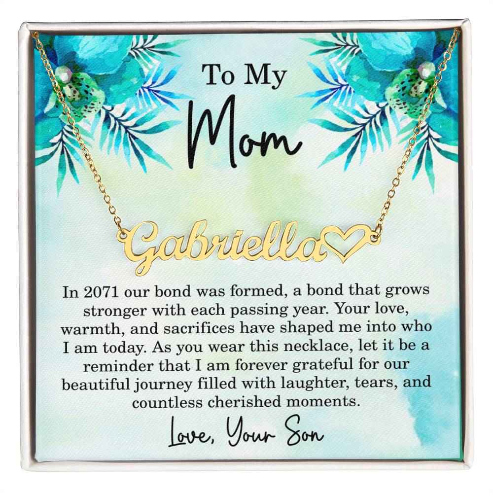 Mom Est 2071 Gift Ideas - Personalized Mothers Day Necklace - Custom Mom Jewelry - To My Mom Necklace from Son