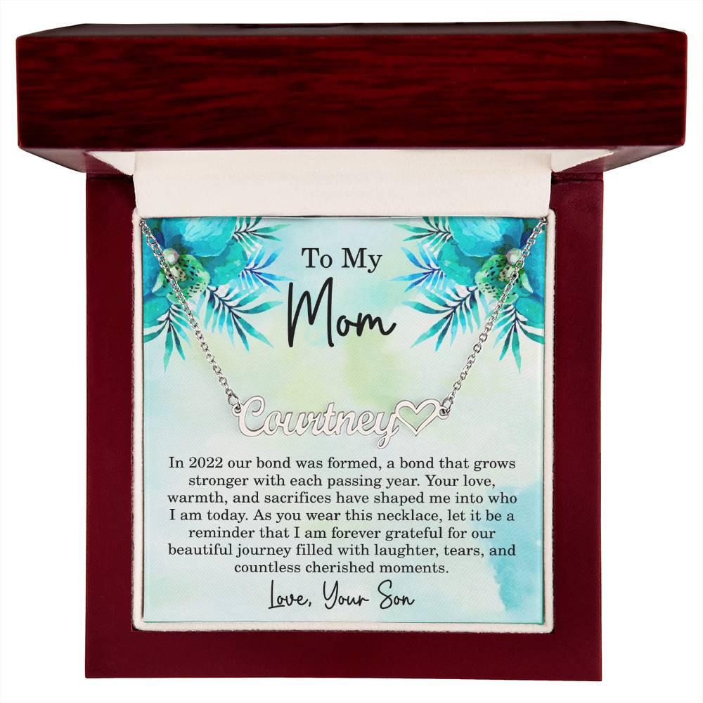 Mom Est 2022 Gift Ideas - Personalized Mothers Day Necklace - Custom Mom Jewelry - To My Mom Necklace from Son