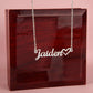 Personalized Name Necklace for Mom from Son – Custom Name and Birth Year Heart Necklace, Made in USA