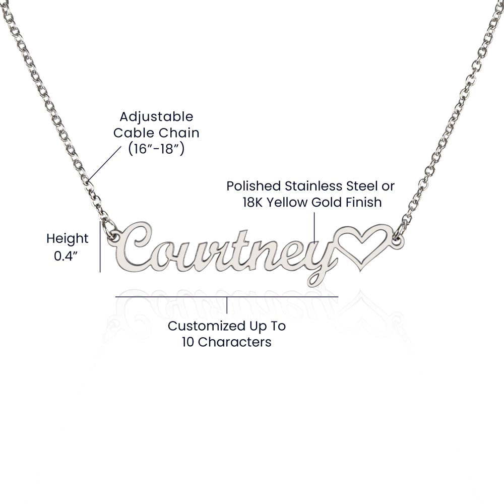 Personalized Name Necklace for Her Gold Over Stainless Steel Personalized Necklace for Her Christmas Gift for Her Personalized