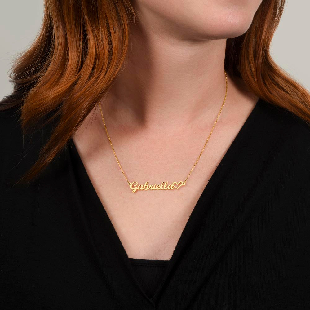 Personalized Name Necklace for Her Gold Over Stainless Steel Personalized Necklace for Her Christmas Gift for Her Personalized