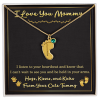 Load image into Gallery viewer, Personalized Gift for Expecting Mom, Custom New Mom Necklace - Gift from Tummy
