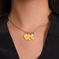 Load image into Gallery viewer, Personalized Gift for Expecting Mom, Custom New Mom Necklace - Gift from Tummy
