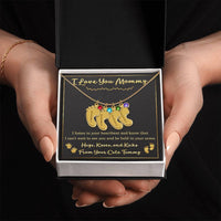Load image into Gallery viewer, Personalized Gift for Expecting Mom, Custom New Mom Necklace - Gift from Tummy
