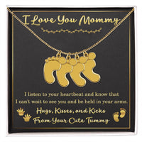 Load image into Gallery viewer, Personalized Gift for Expecting Mom, Custom New Mom Necklace - Gift from Tummy
