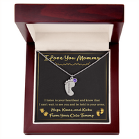 Load image into Gallery viewer, Personalized Gift for Expecting Mom, Custom New Mom Necklace - Gift from Tummy
